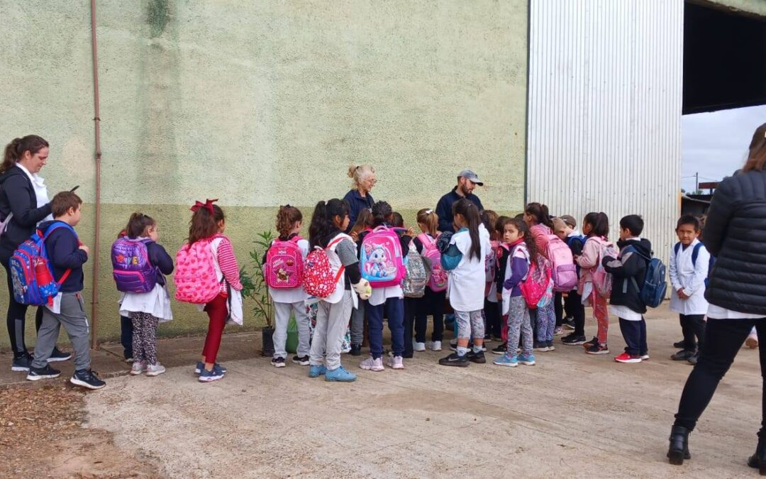 ALUMNOS DE ESCUELA Nº 6 GRANADEROS DE SAN MARTIN RECORRIERON LA PLANTA DE TRATAMIENTOS