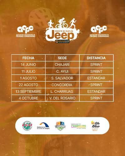 CALENDARIO 2026: CIRCUITO PROVINCIAL DE DUATLON JEEP