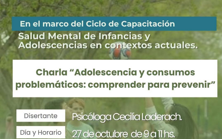 CHARLA ABIERTA: ADOLESCENCIA Y CONSUMOS PROBLEMÁTICOS